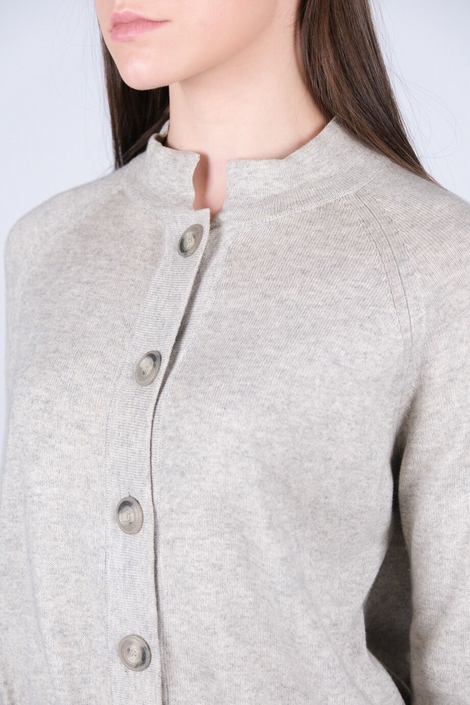 image 4 Кашемировый кардиган серого цвета с рукавами 3/4