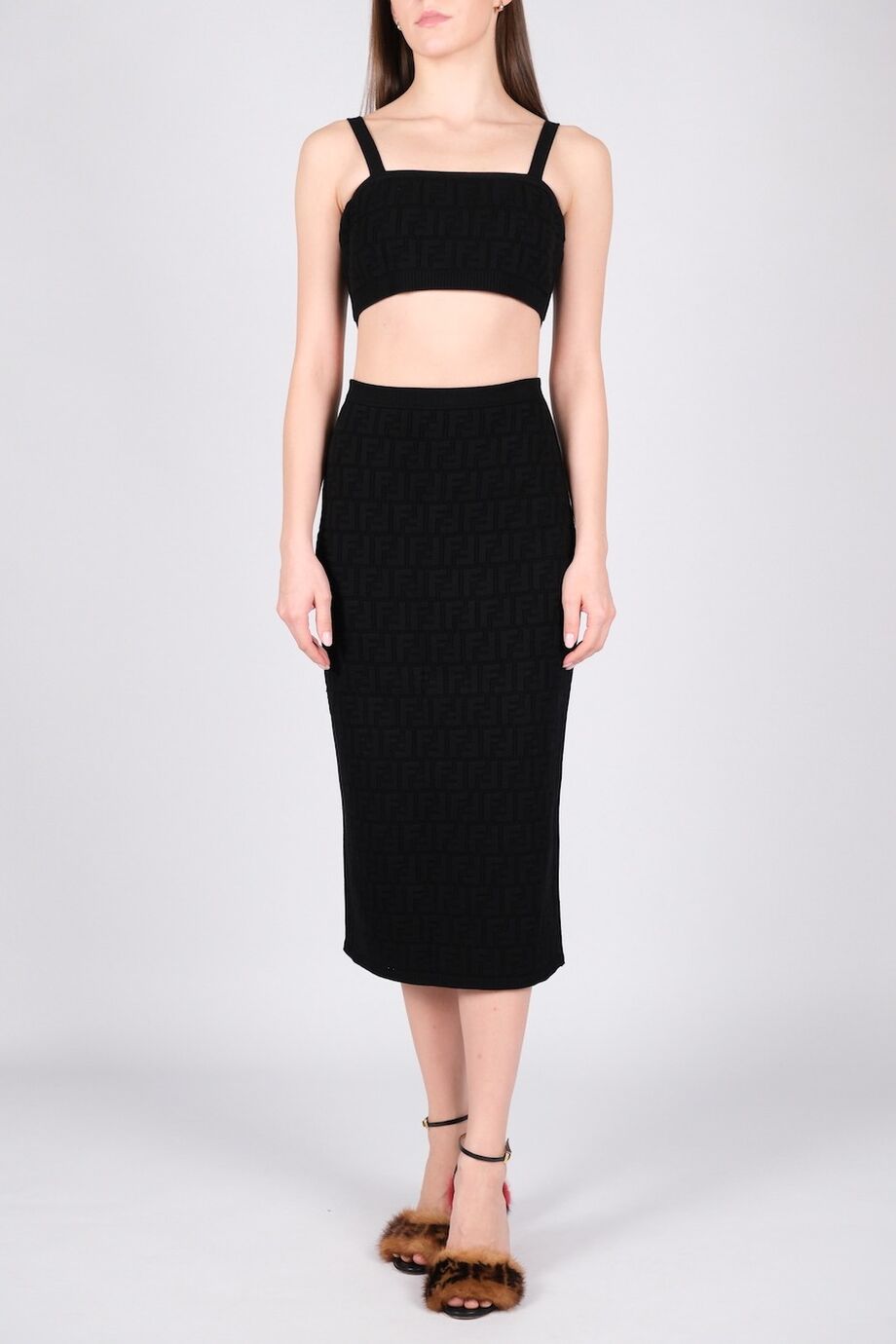 image 3 Трикотажный костюм чёрного цвета с лого