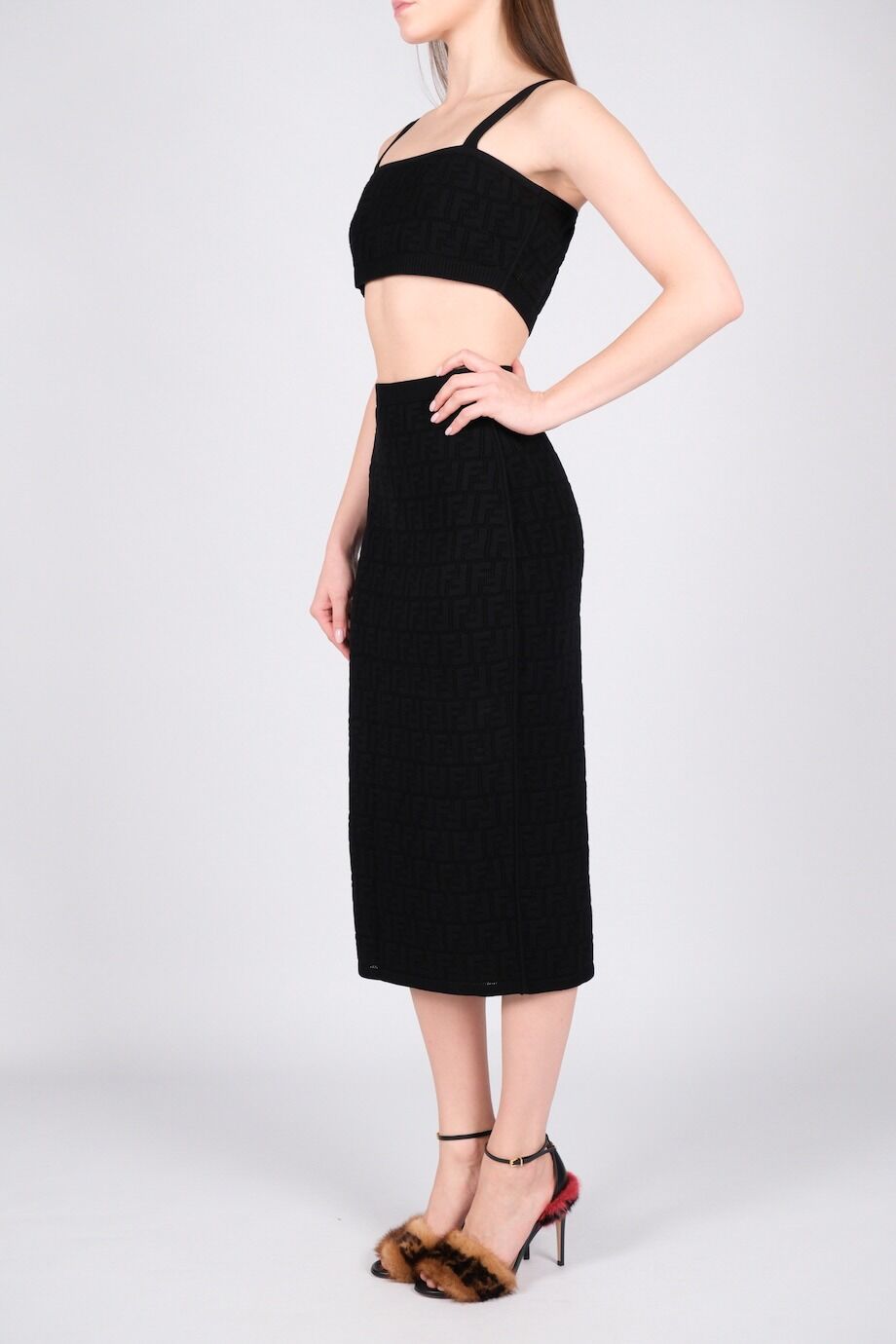 image 4 Трикотажный костюм чёрного цвета с лого