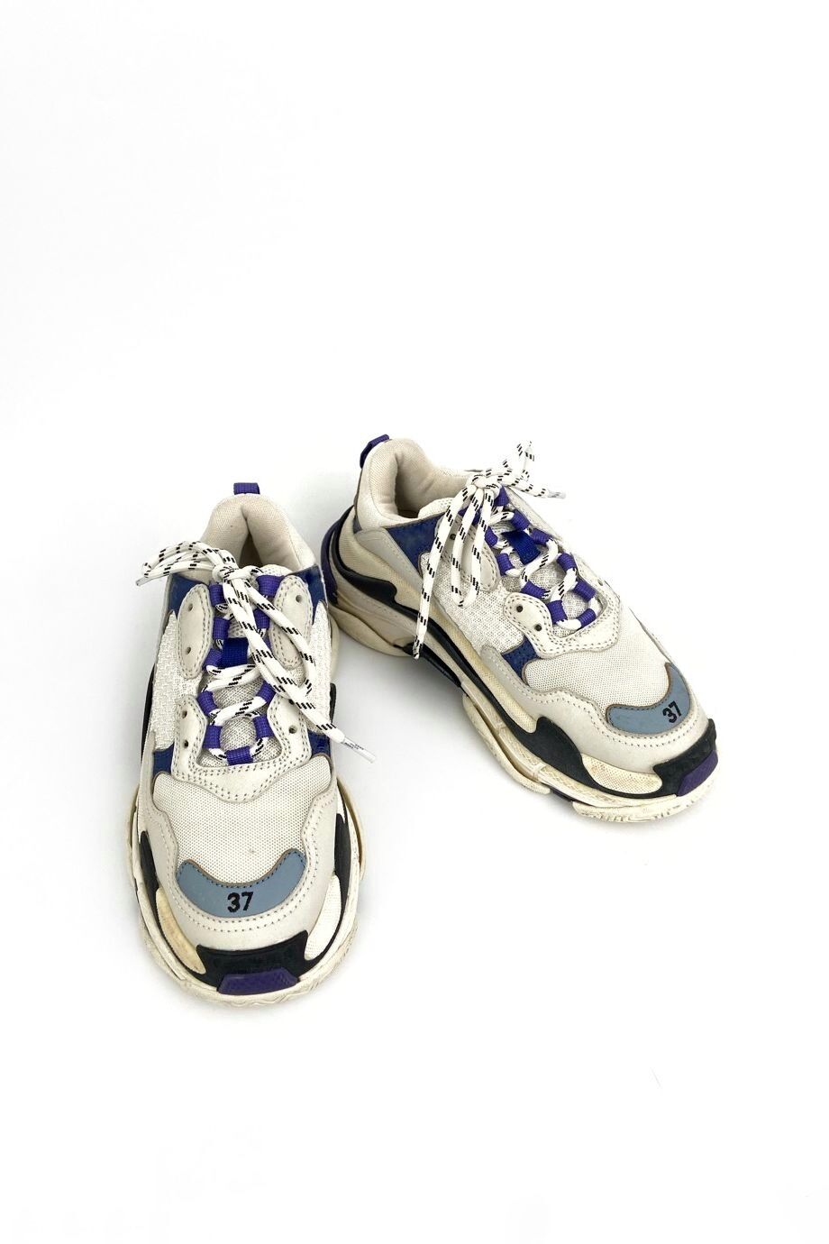 image 2 Кроссовки Triple S белого цвета