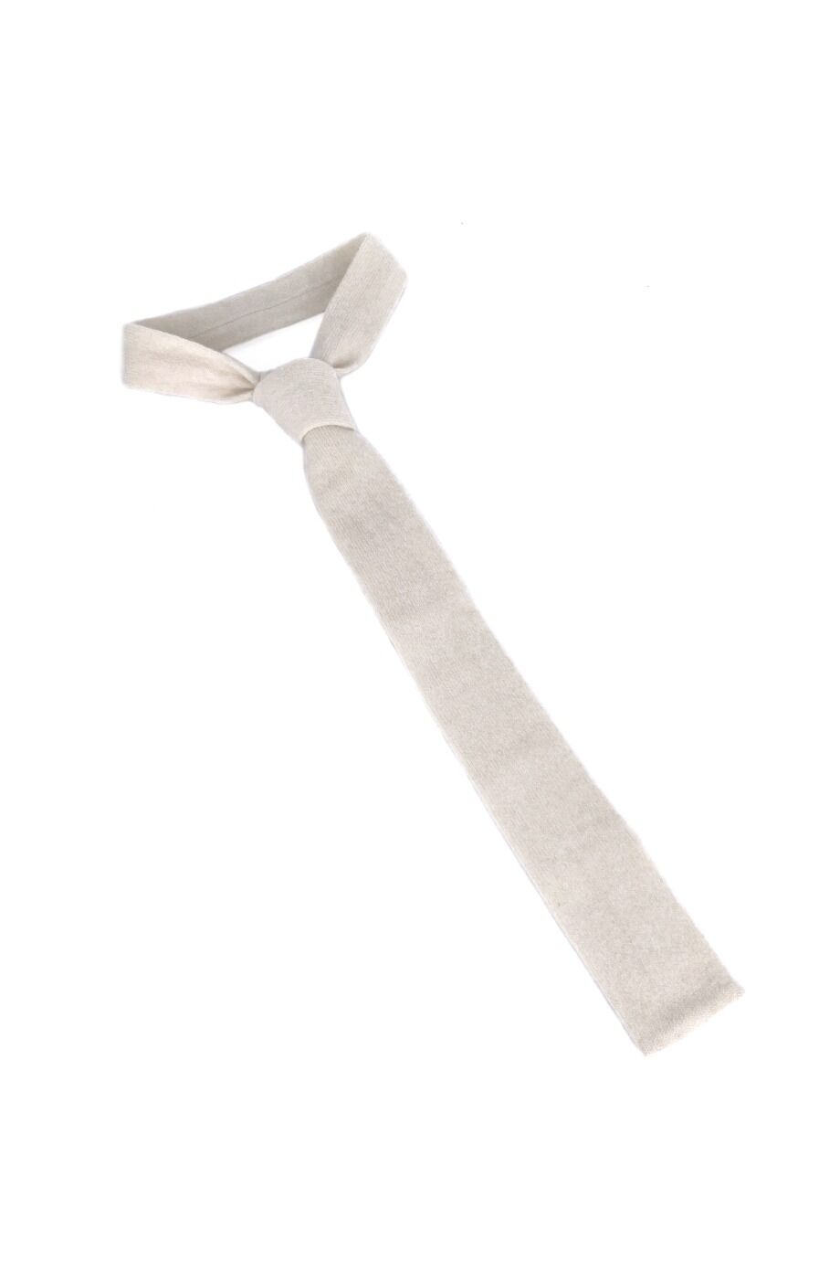 image 1 Кашемировый галстук белого цвета