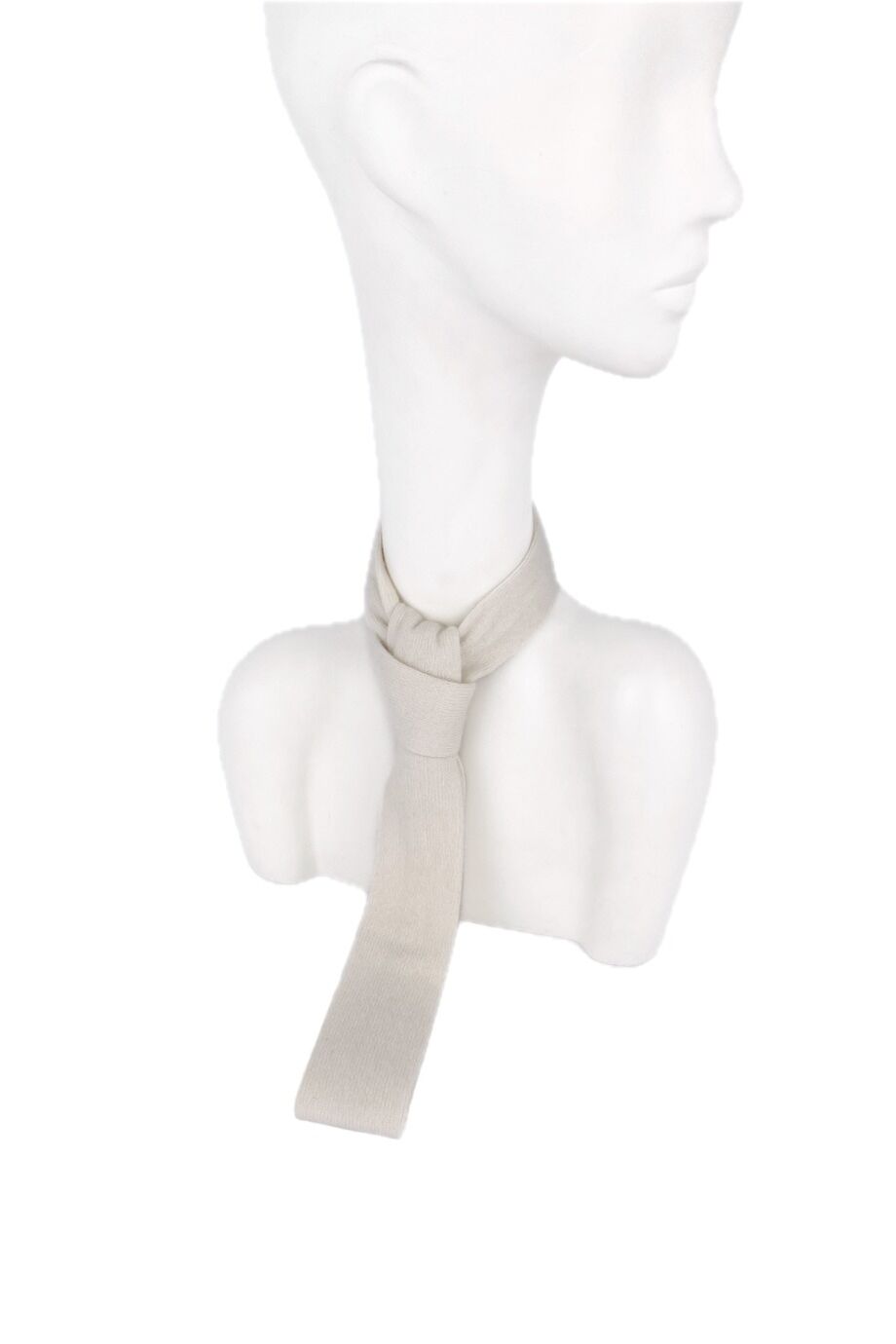 image 2 Кашемировый галстук белого цвета