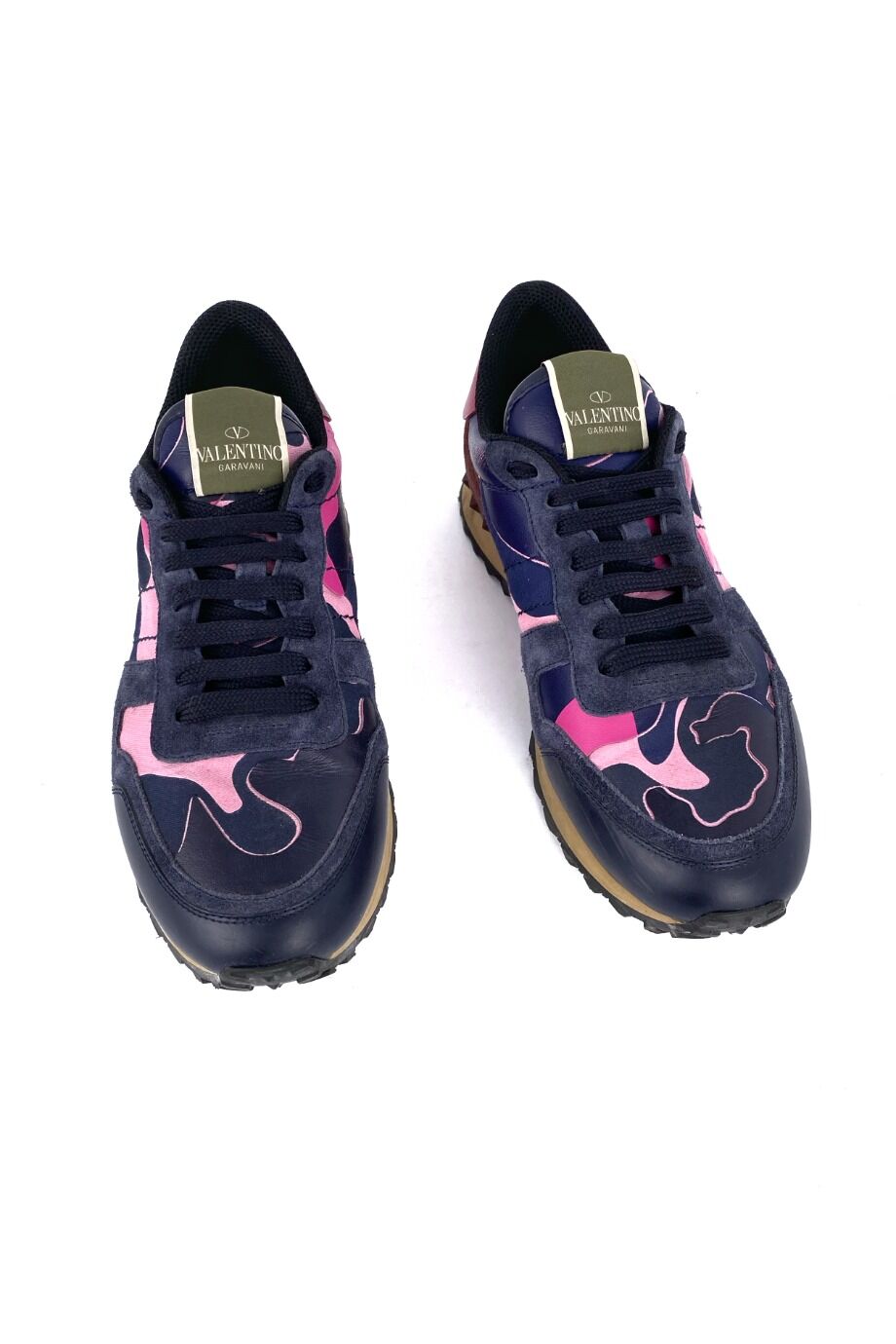 image 2 Кроссовки синего цвета с розовыми вставками