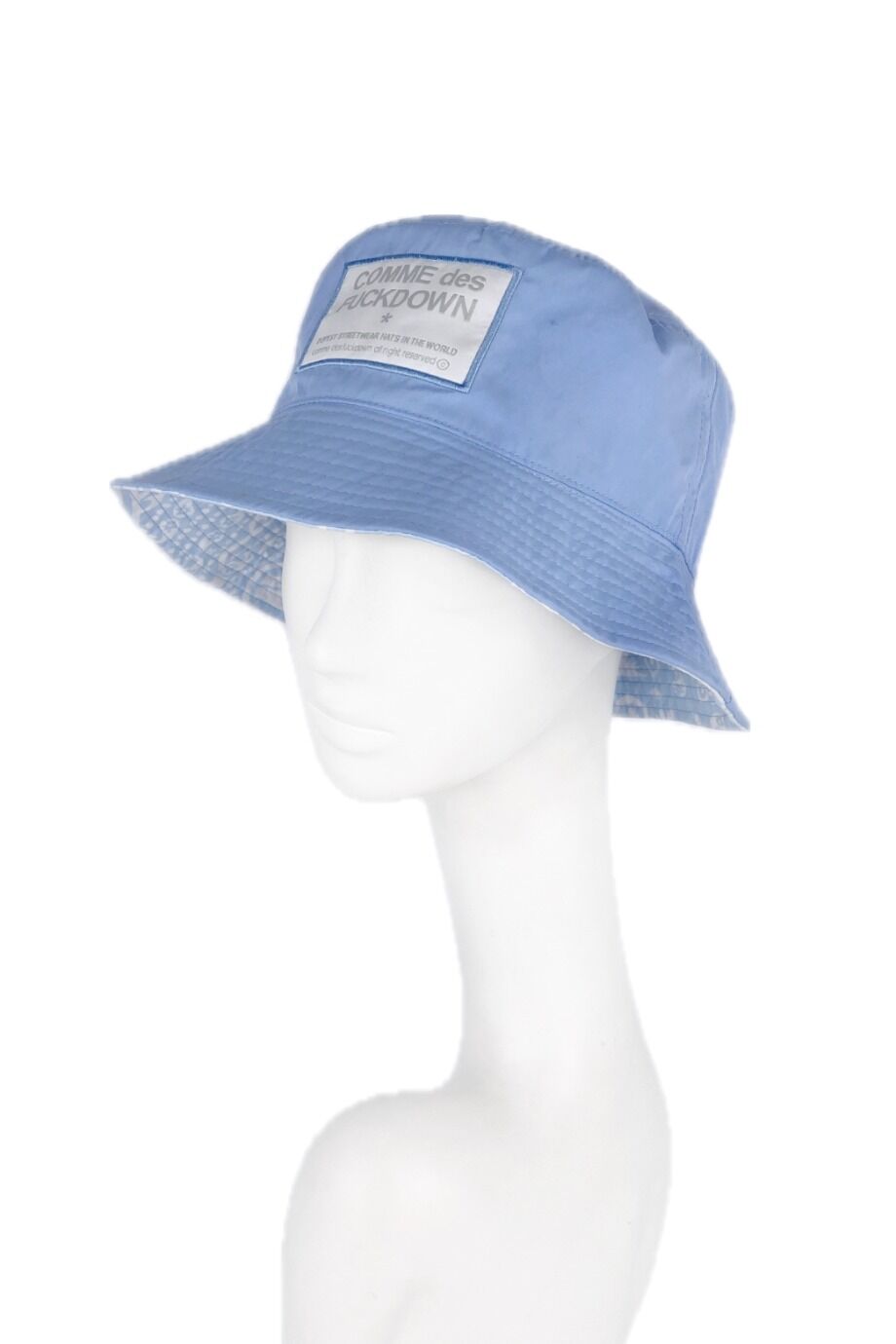 image 2 Панама голубого цвета с лого