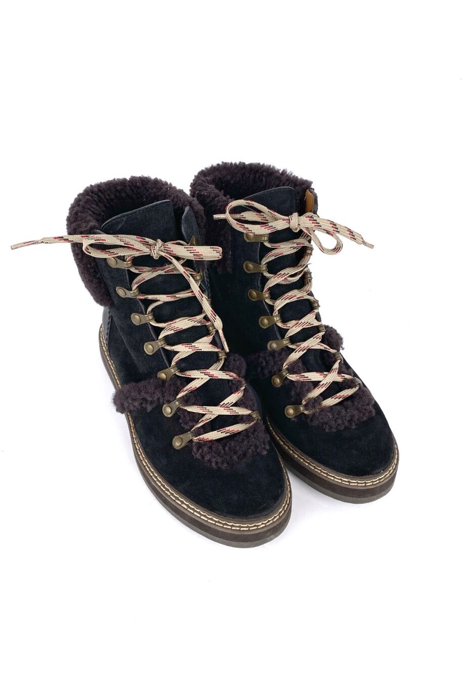 image 1 Замшевые ботинки с меховой отделкой