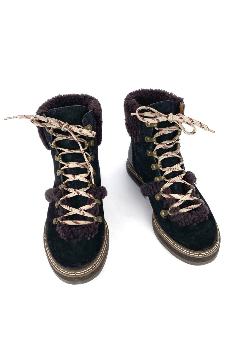 image 2 Замшевые ботинки с меховой отделкой