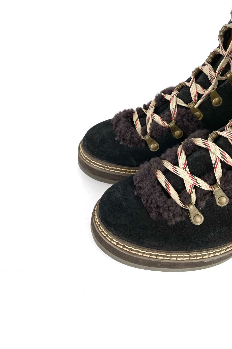 image 3 Замшевые ботинки с меховой отделкой