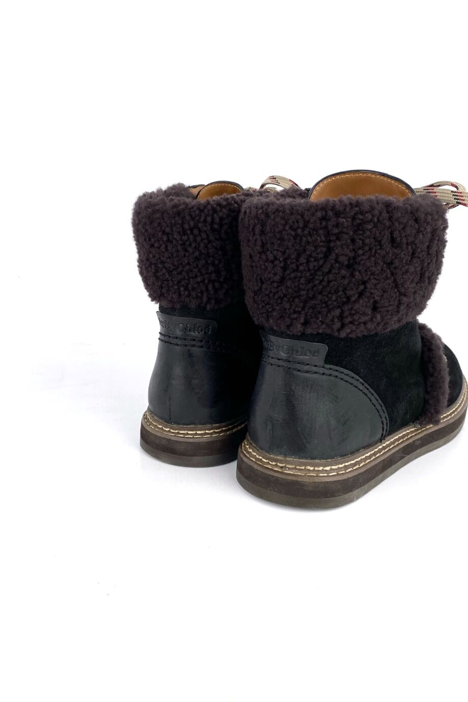 image 4 Замшевые ботинки с меховой отделкой