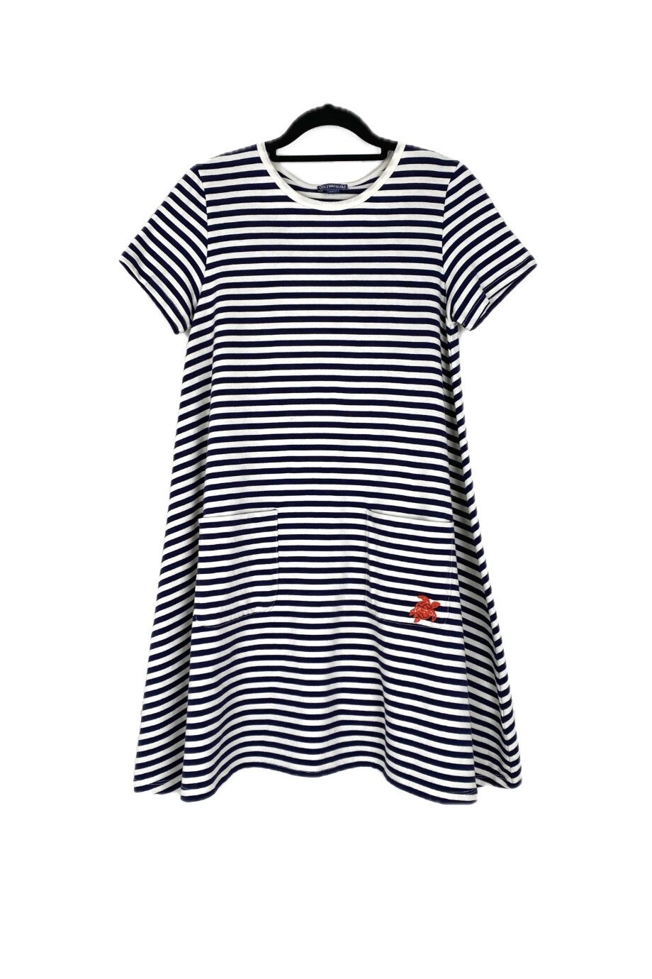 image 1 Детское платье-тельняшка со значком-вышивкой на кармане