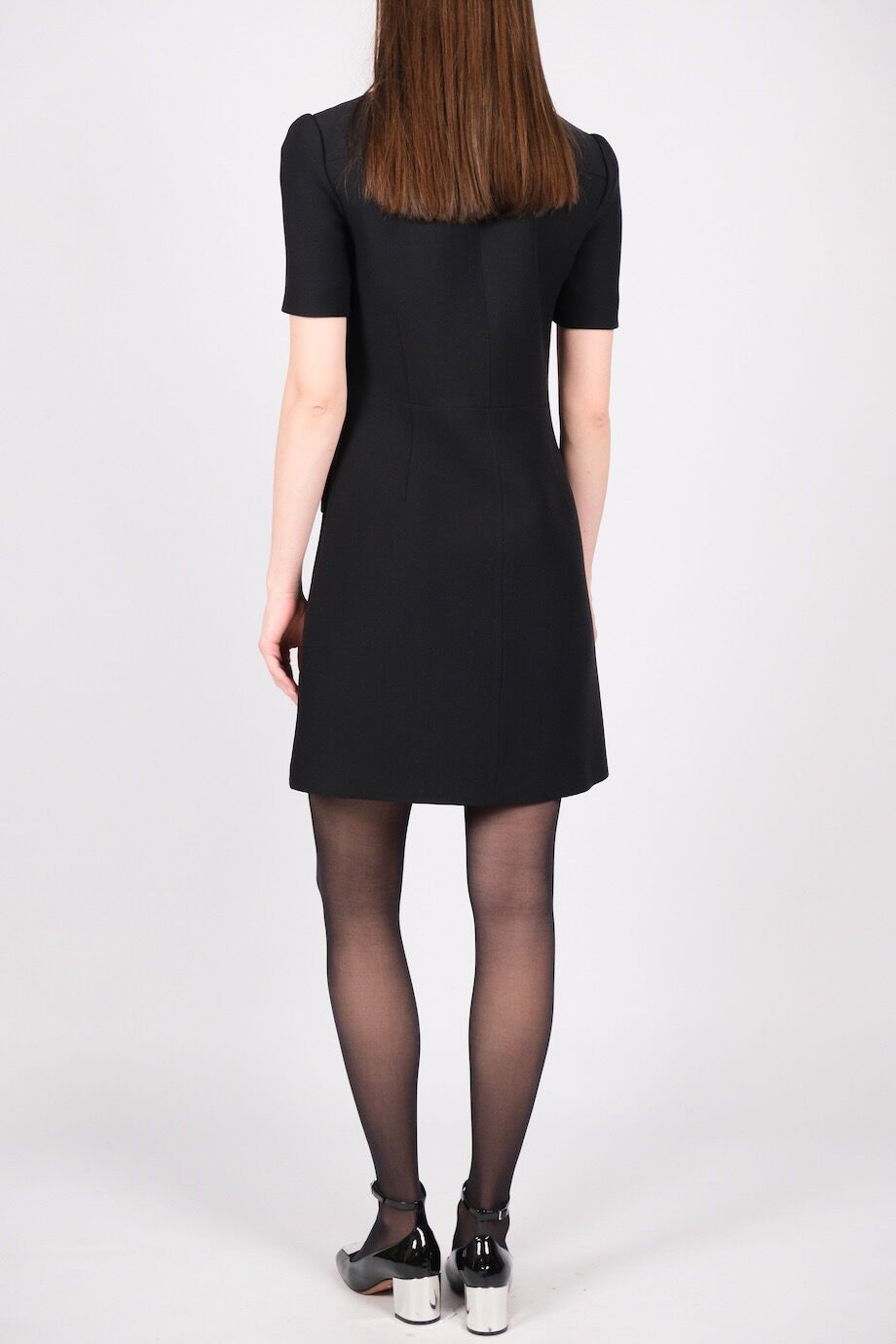 image 3 Платье черного цвета с металлическими пуговицами