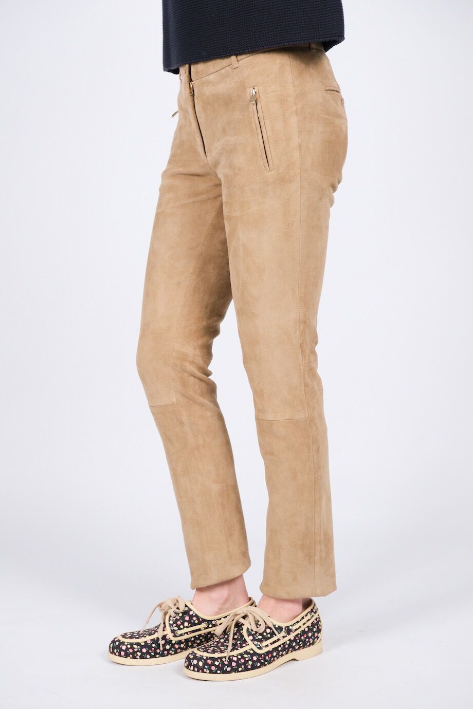 image 3 Замшевые брюки песочного цвета
