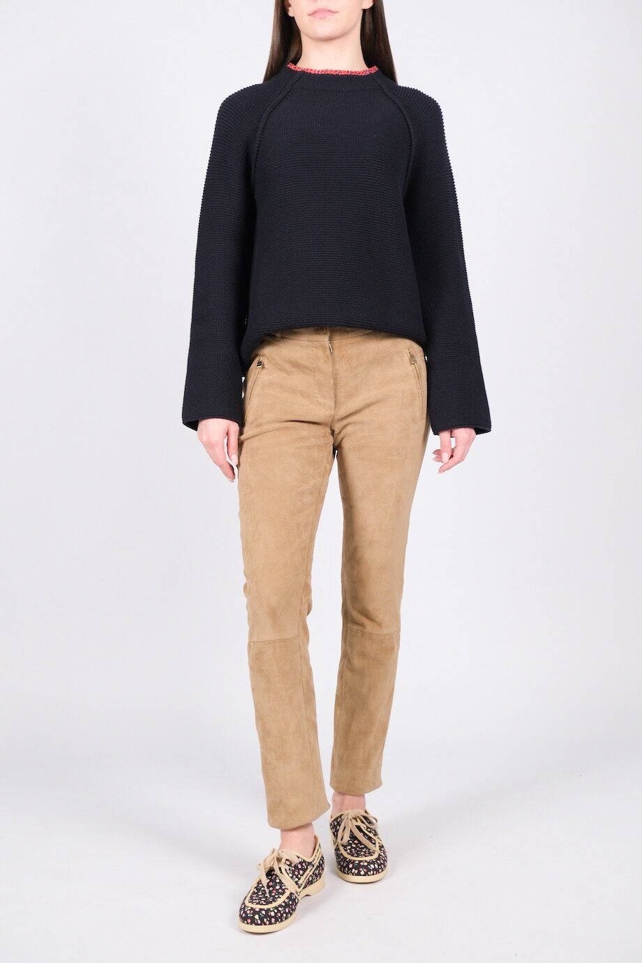 image 1 Замшевые брюки песочного цвета