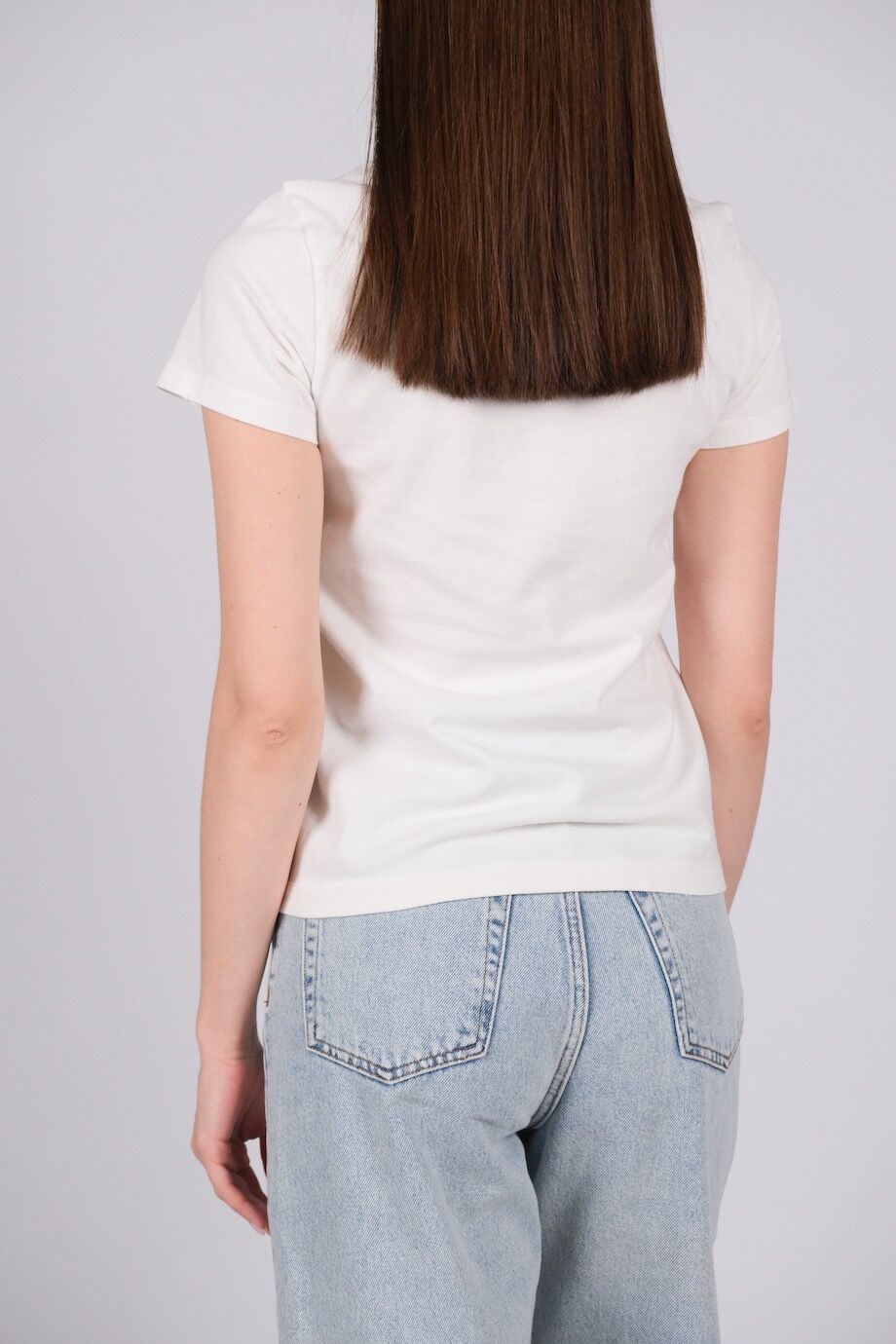 image 3 Футболка белого цвета с лого на груди