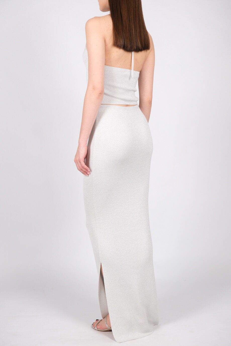 image 3 Трикотажный костюм с серебристым люрексом