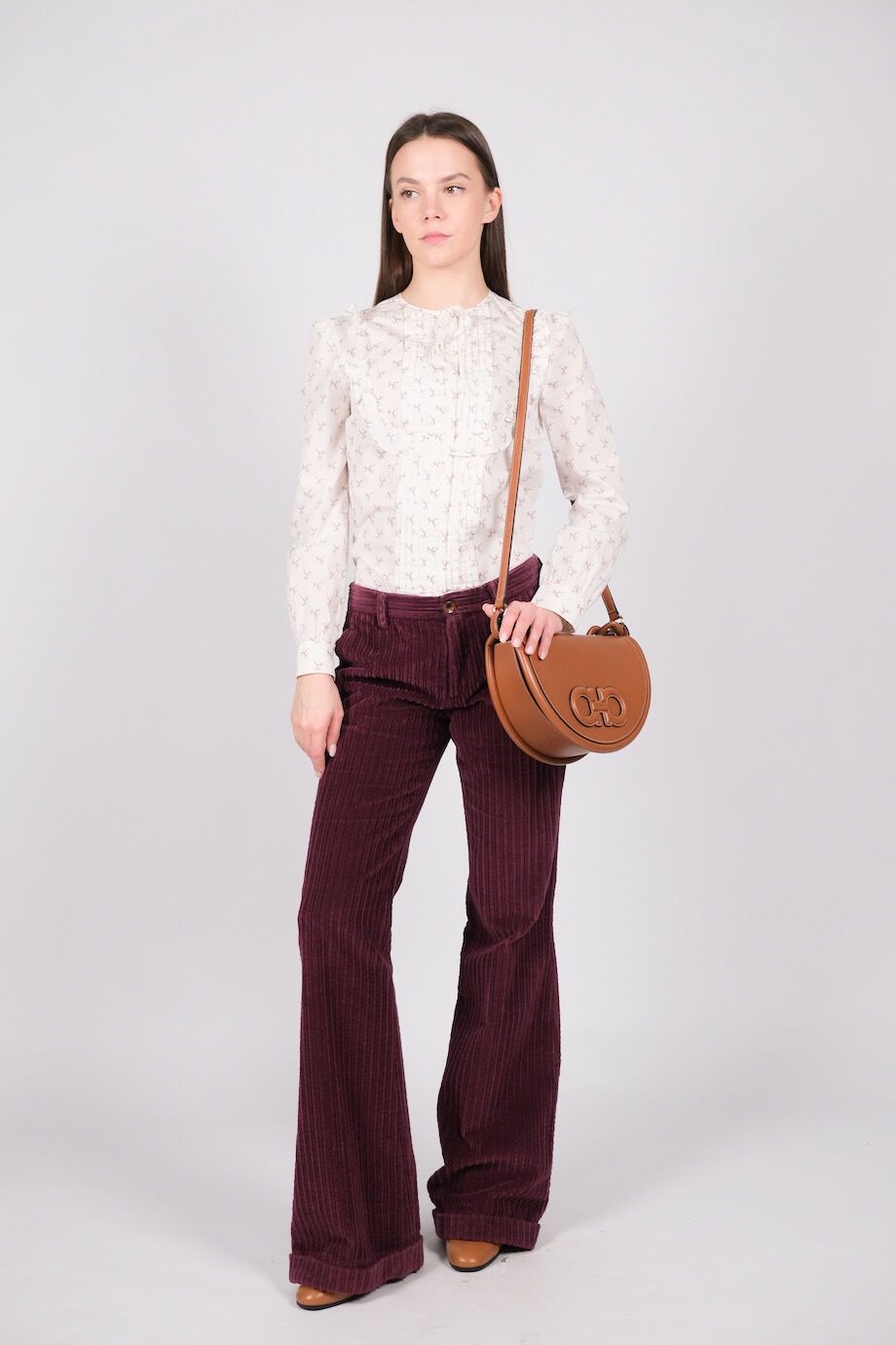 image 1 Хлопковая блуза в мелкий цветочек