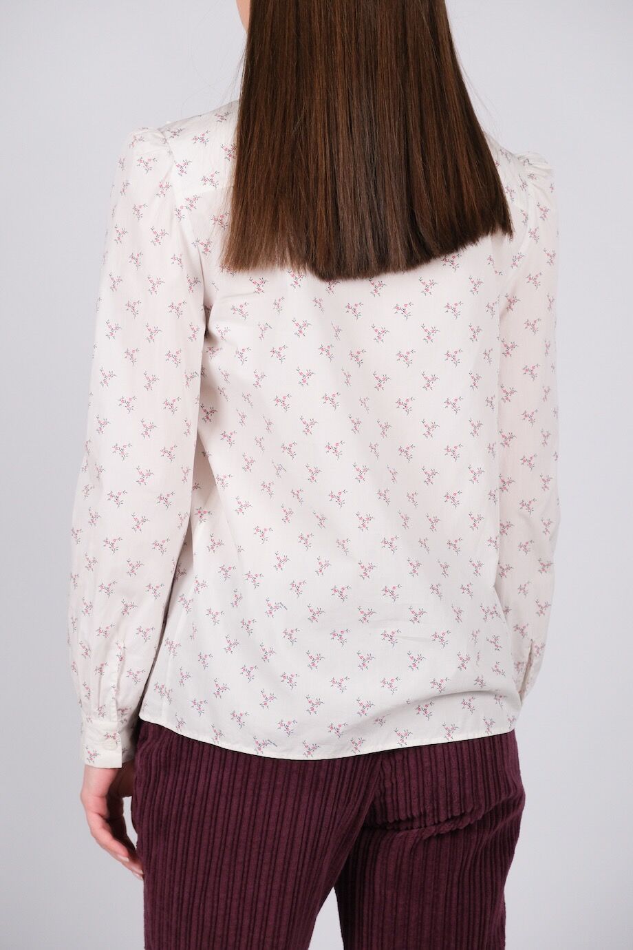 image 5 Хлопковая блуза в мелкий цветочек