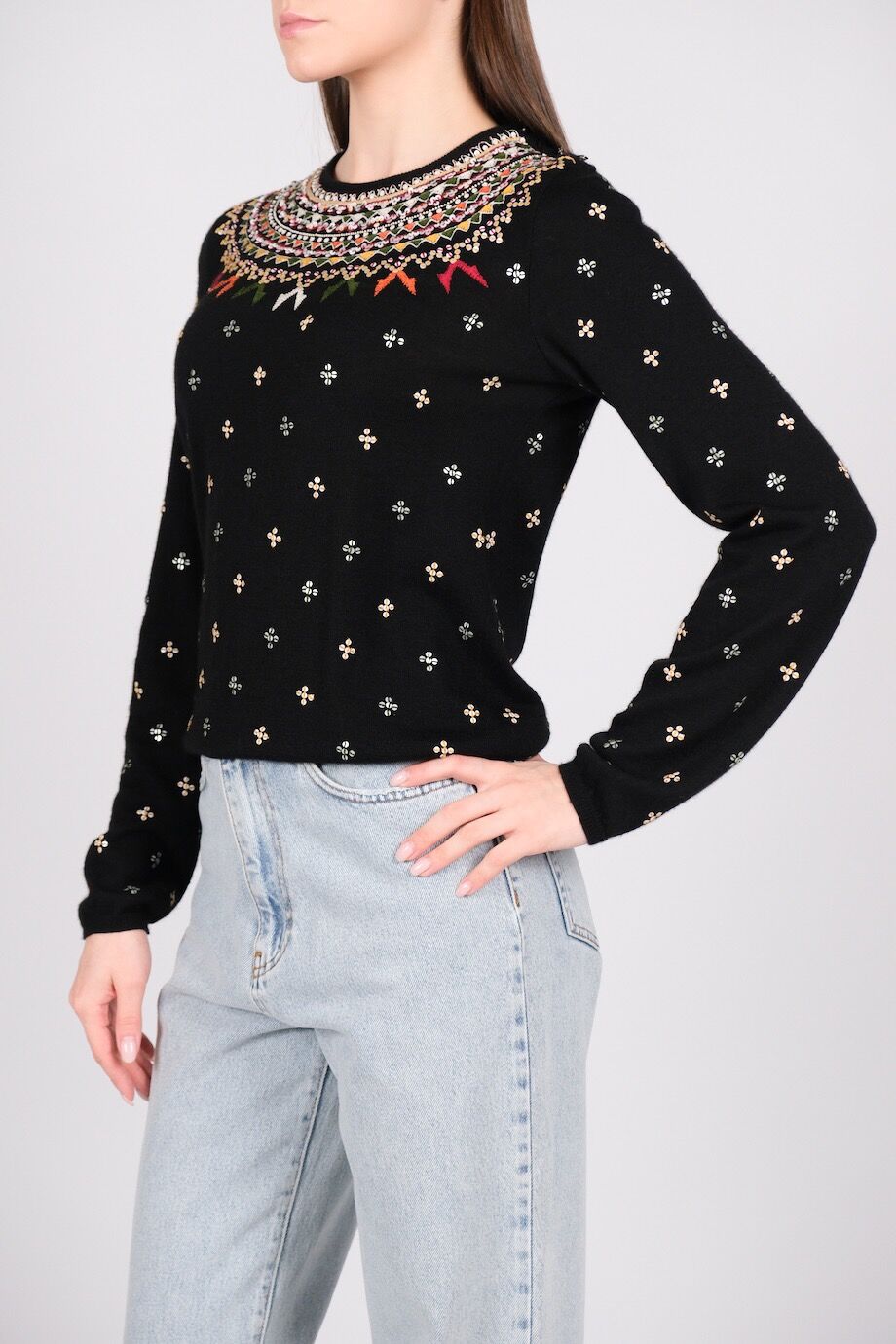image 2 Джемпер с вышивкой и декором из пайеток