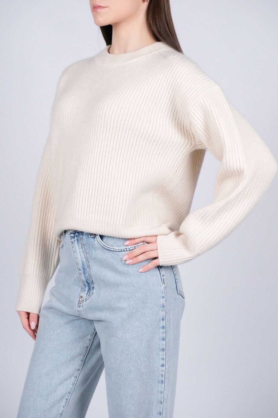 image 2 Кашемировый джемпер молочного цвета