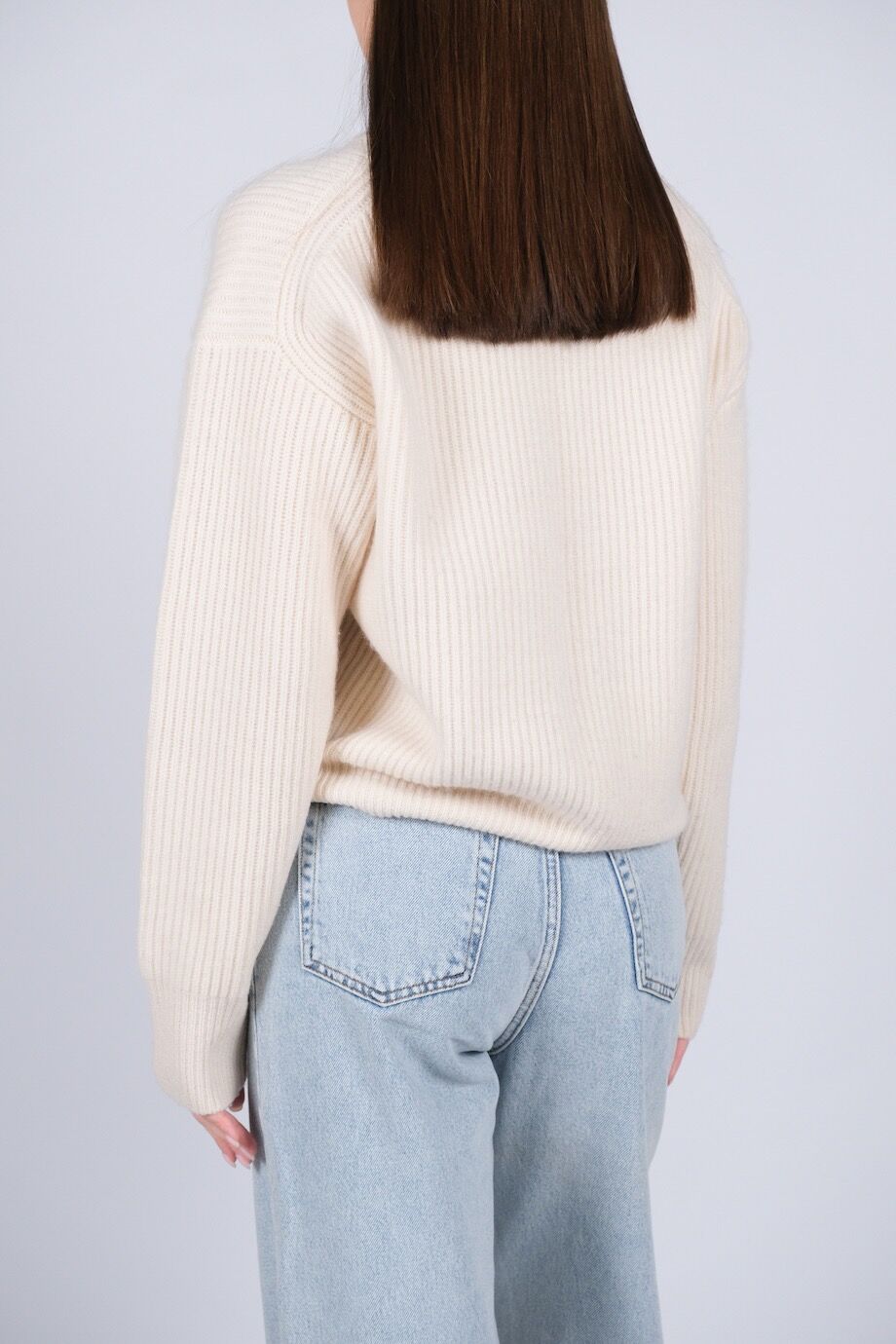 image 3 Кашемировый джемпер молочного цвета