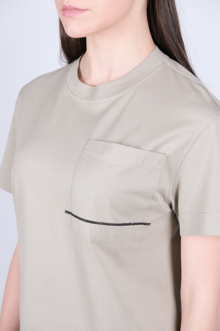 image 4 Футболка серо-коричневого цвета с карманом