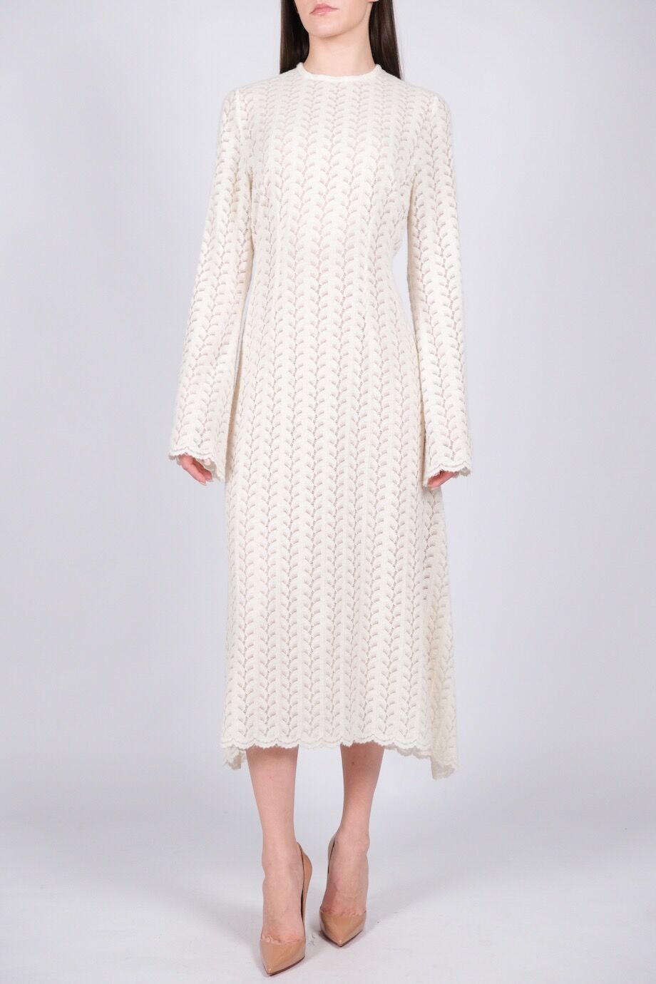 image 1 Ажурное платье молочного цвета