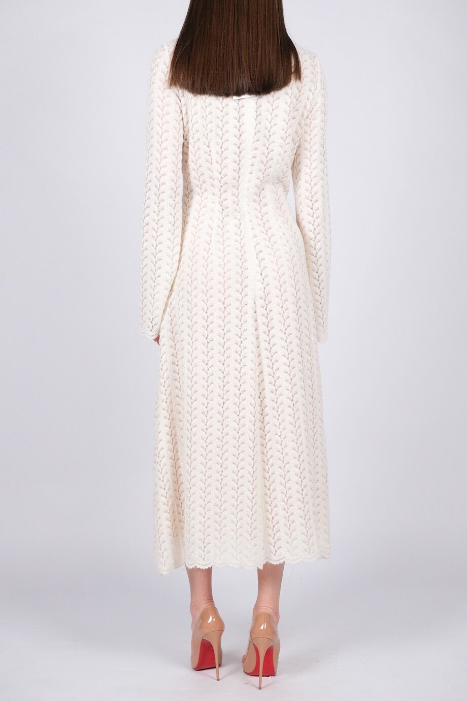 image 4 Ажурное платье молочного цвета