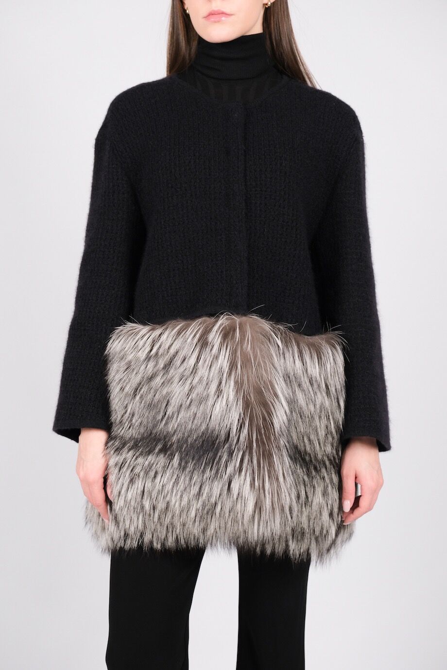 image 2 Кардиган с отделкой из меха лисы