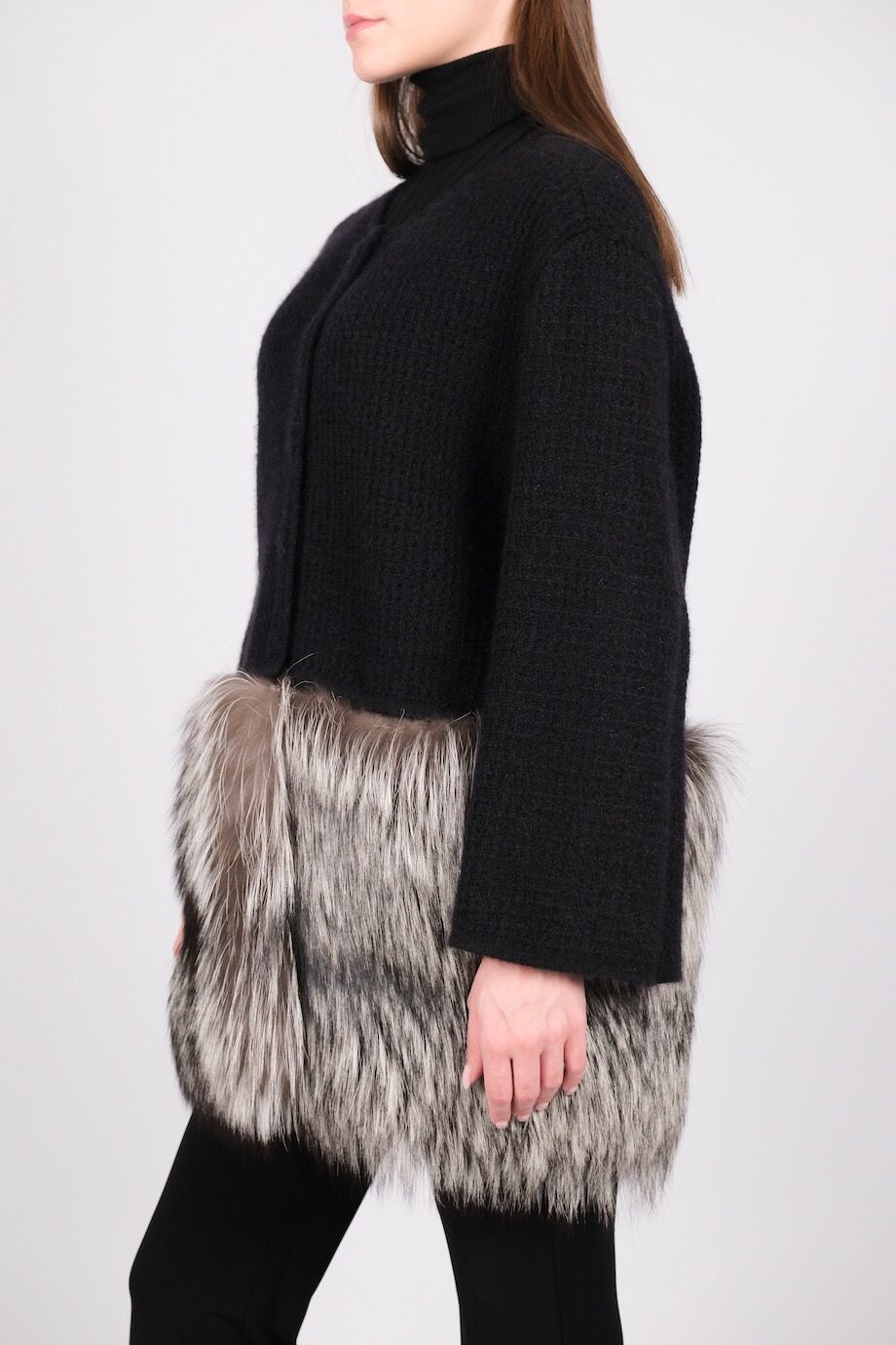 image 3 Кардиган с отделкой из меха лисы