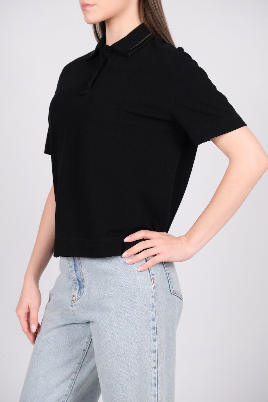 image 2 Поло темно-синего цвета