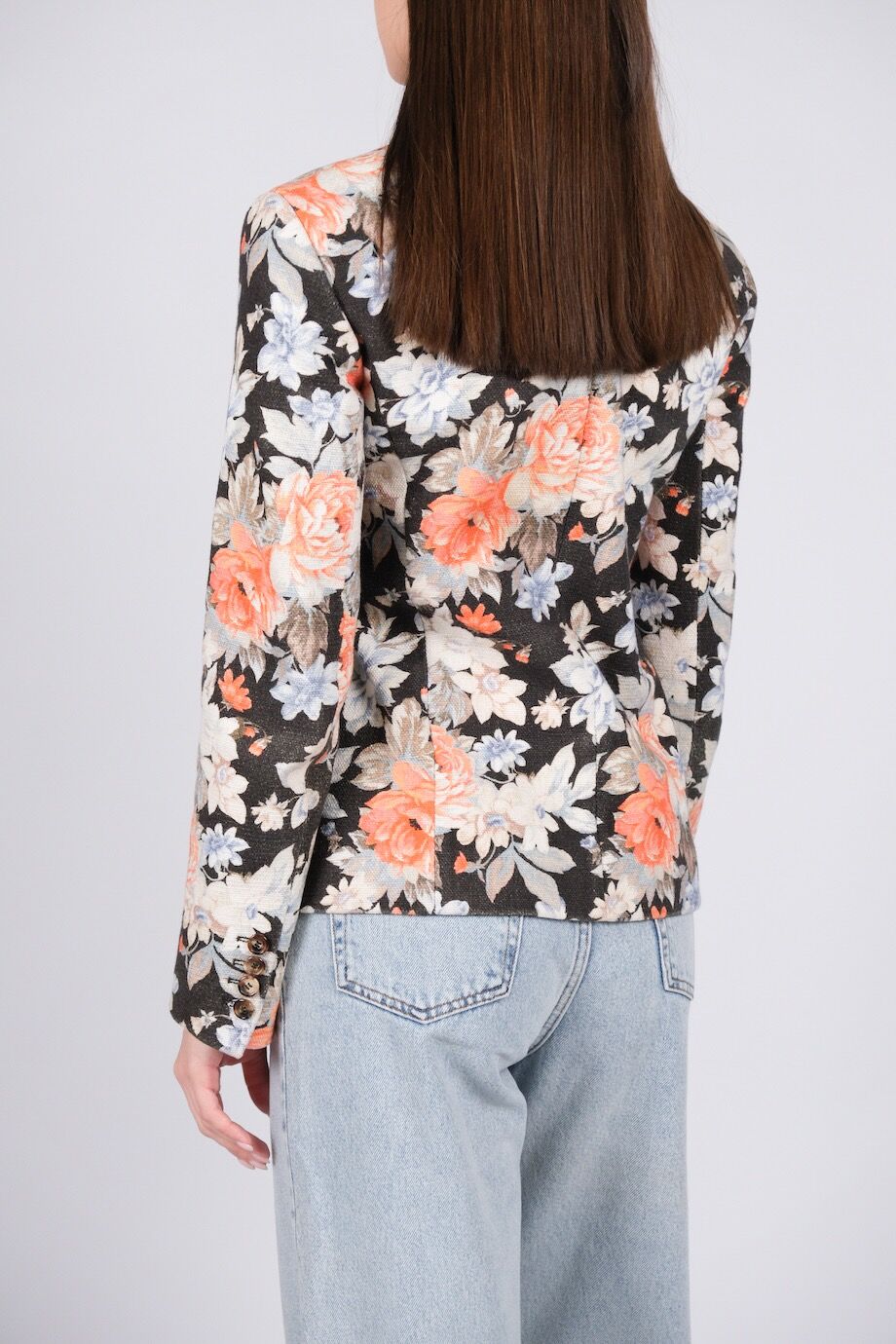 image 3 Жакет  двубортный с цветочным принтом