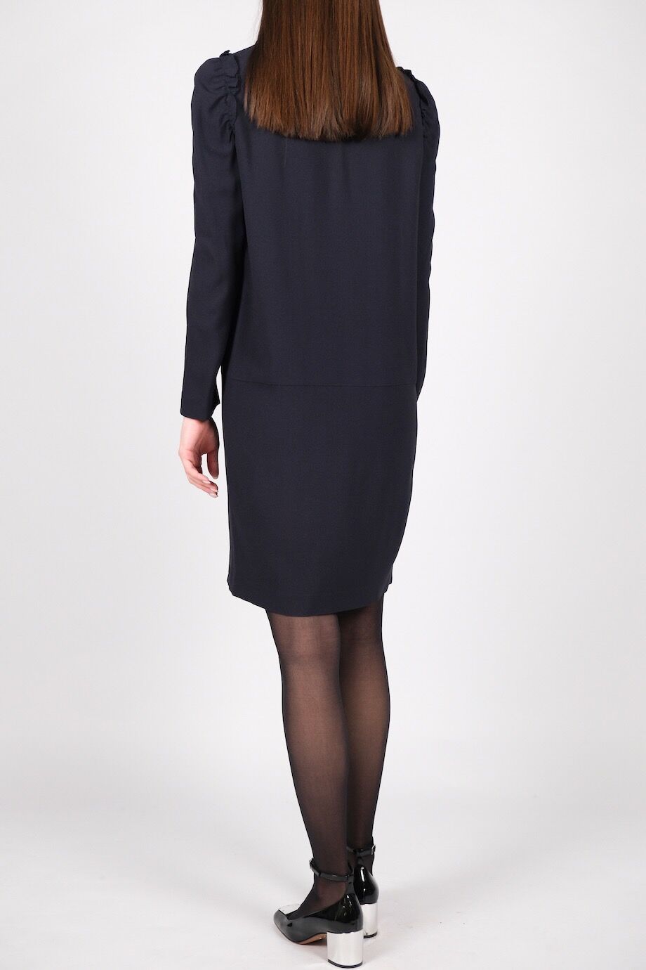 image 3 Платье темно-синего цвета с рюшами