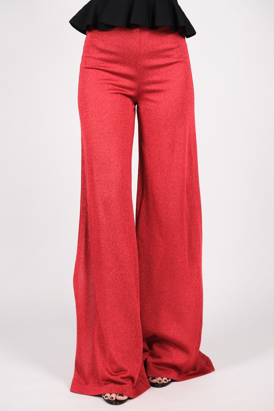 image 4 Брюки красного цвета из люрекса