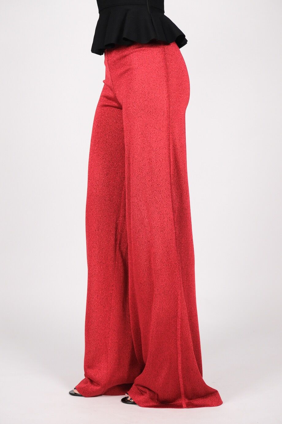 image 2 Брюки красного цвета из люрекса
