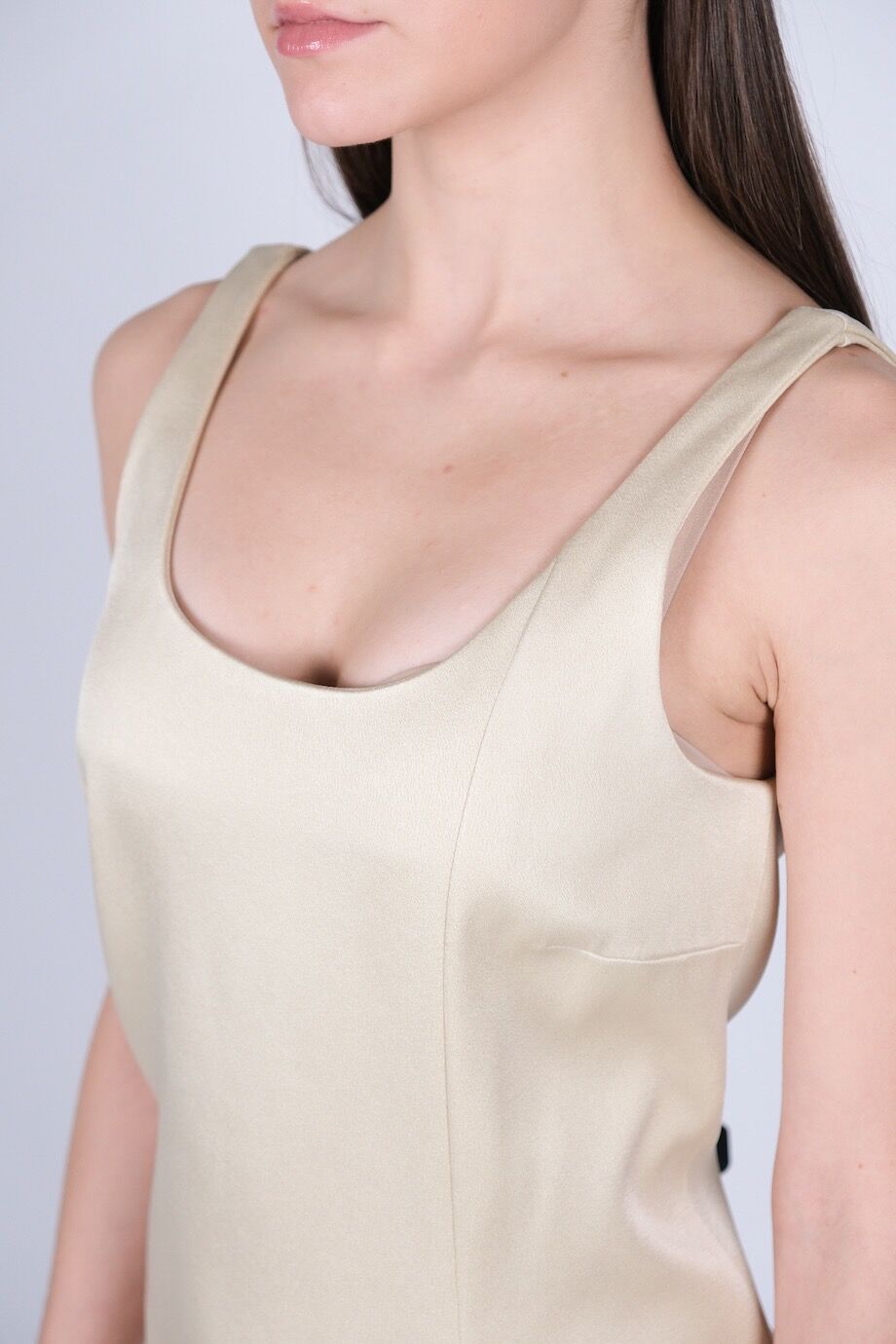 image 3 Платье молочного цвета с элементом из фатина