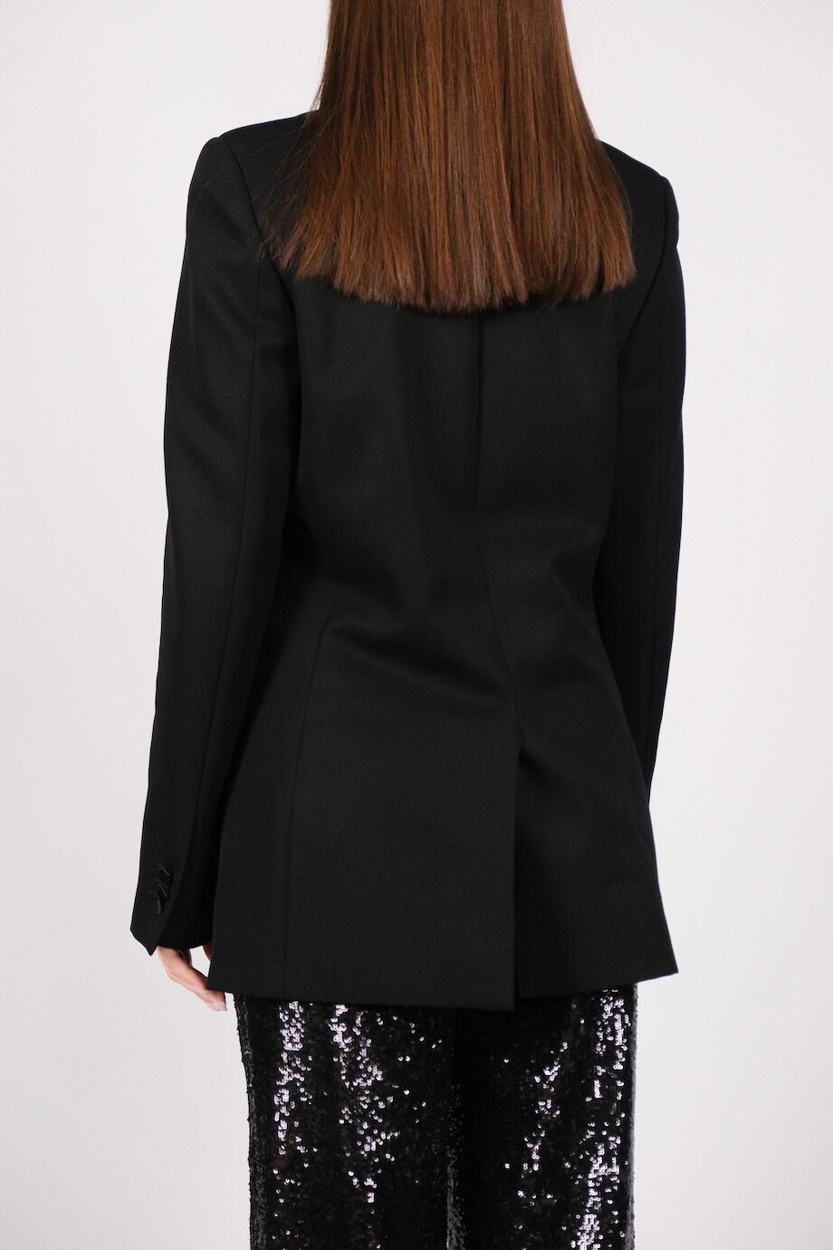 image 3 Жакет черного цвета с атласными лацканами