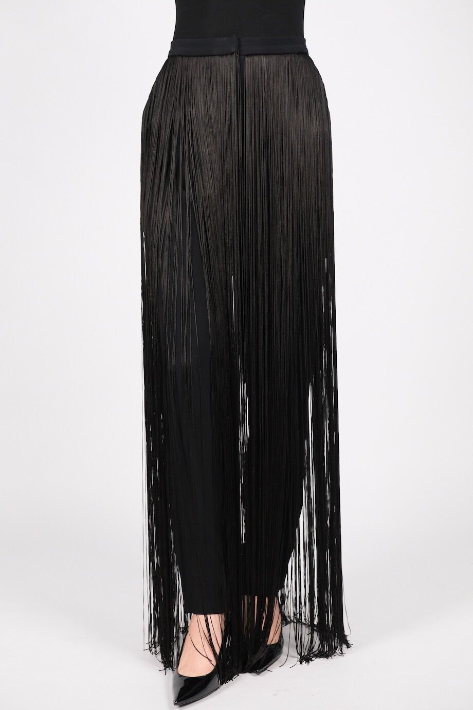 image 3 Брюки чёрного цвета с бахромой