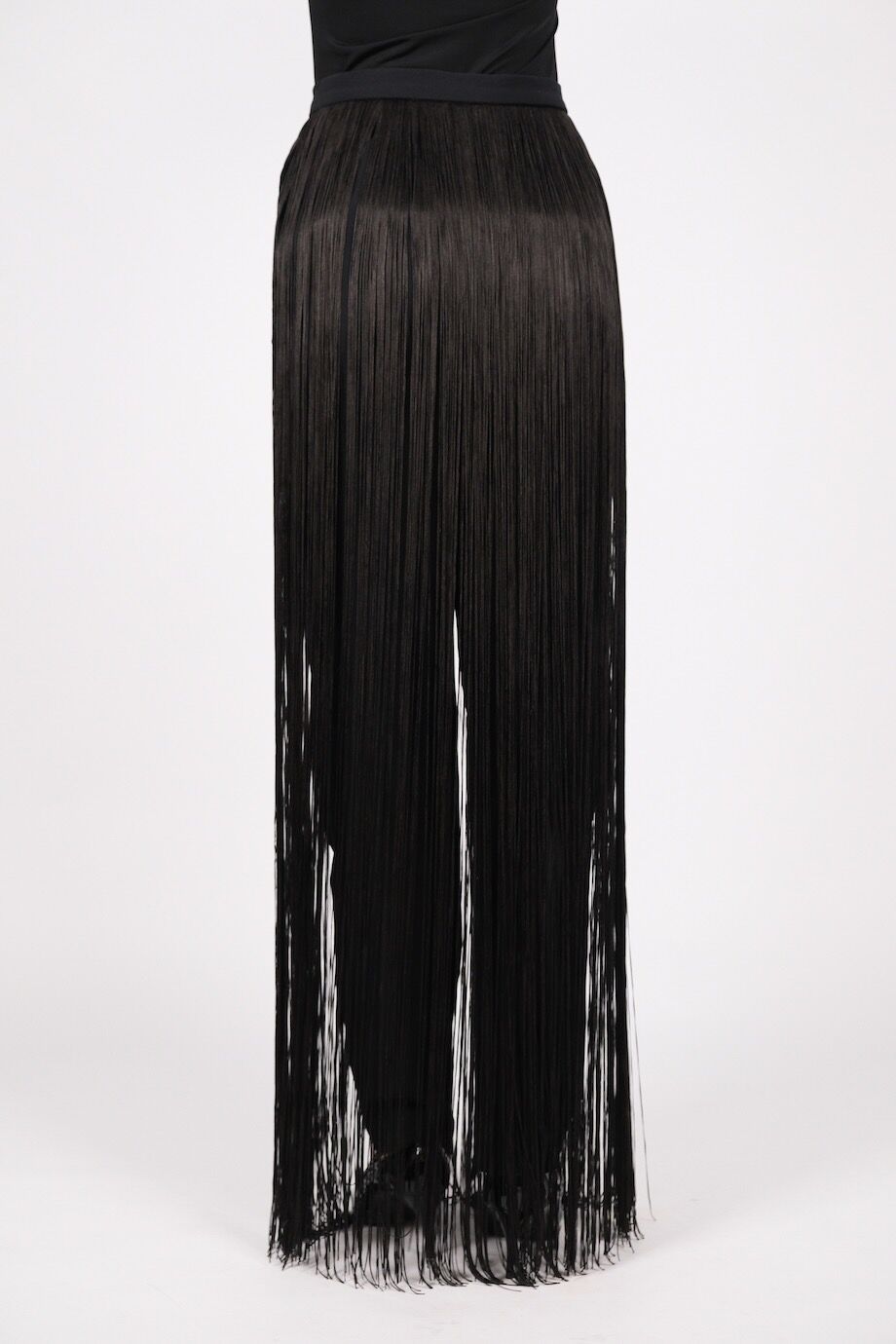 image 5 Брюки чёрного цвета с бахромой