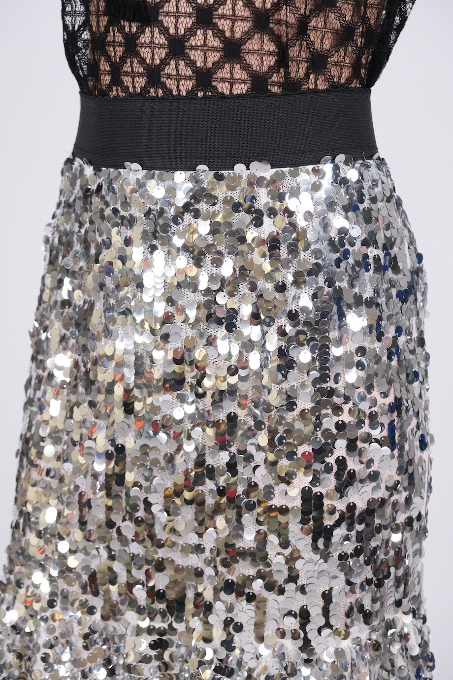 image 6 Юбка серебряного цвета в пайетках