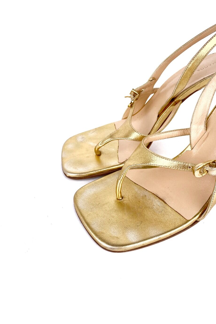 image 3 Босоножки золотого цвета на высоком каблуке
