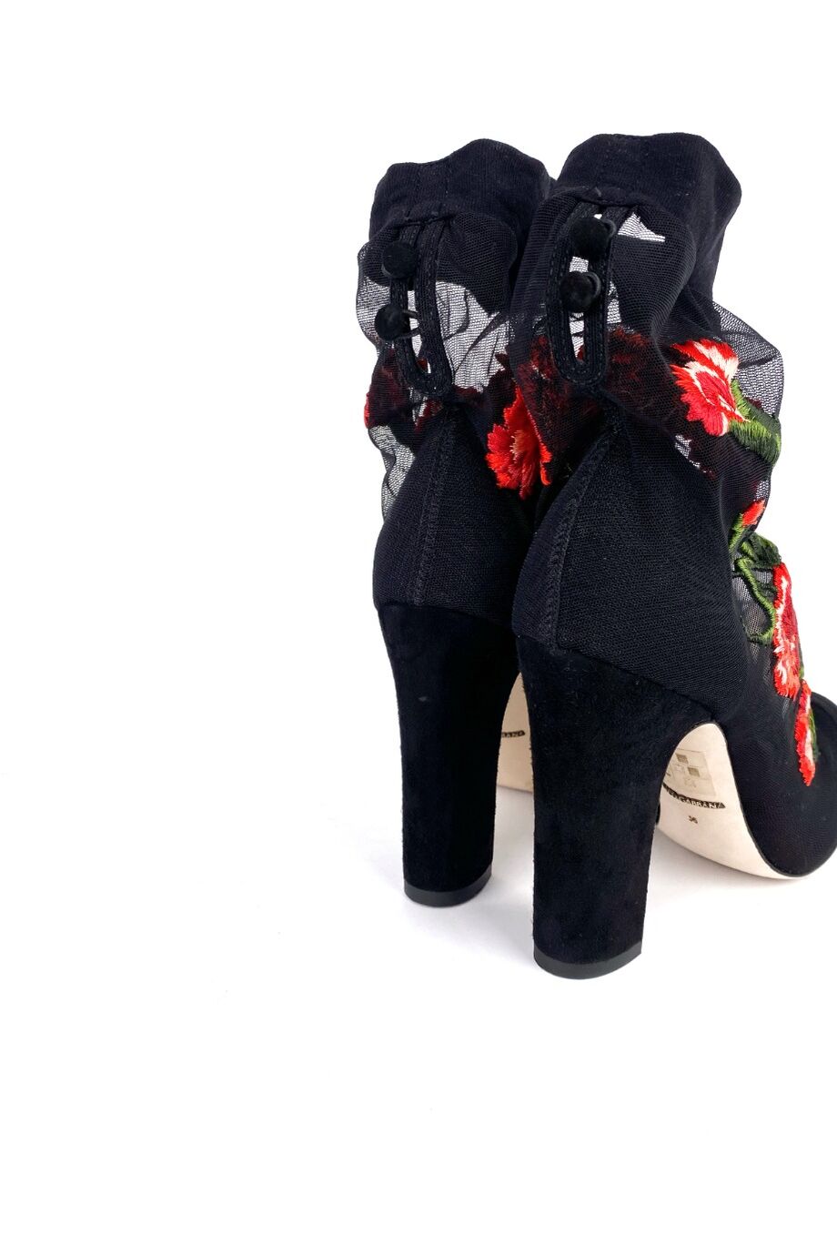 image 3 Ботильоны черного цвета с вышивкой-цветами