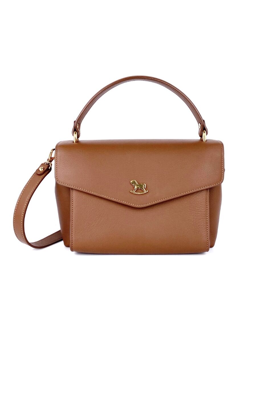 image 1 Сумка карамельного цвета с золотой фурнитурой