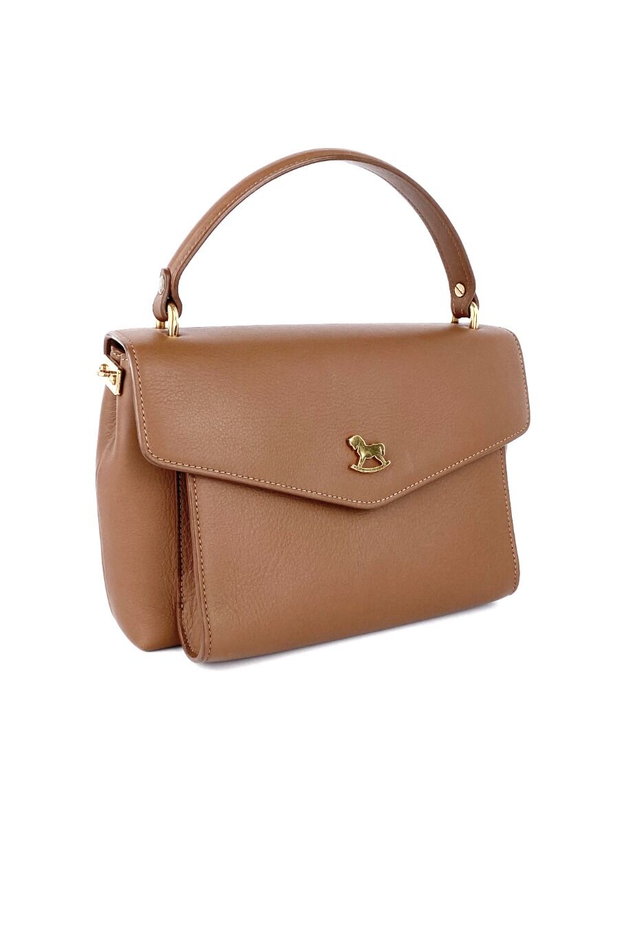 image 2 Сумка карамельного цвета с золотой фурнитурой