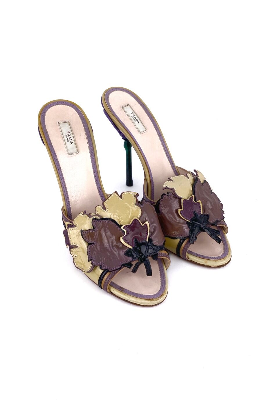 image 1 Мюли желто-сереневого цвета