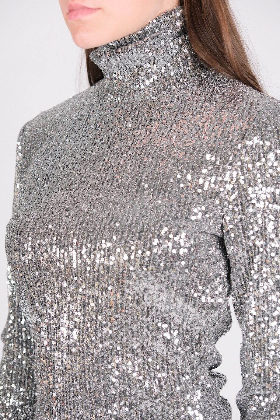 image 4 Топ из пайеток с длинным рукавом