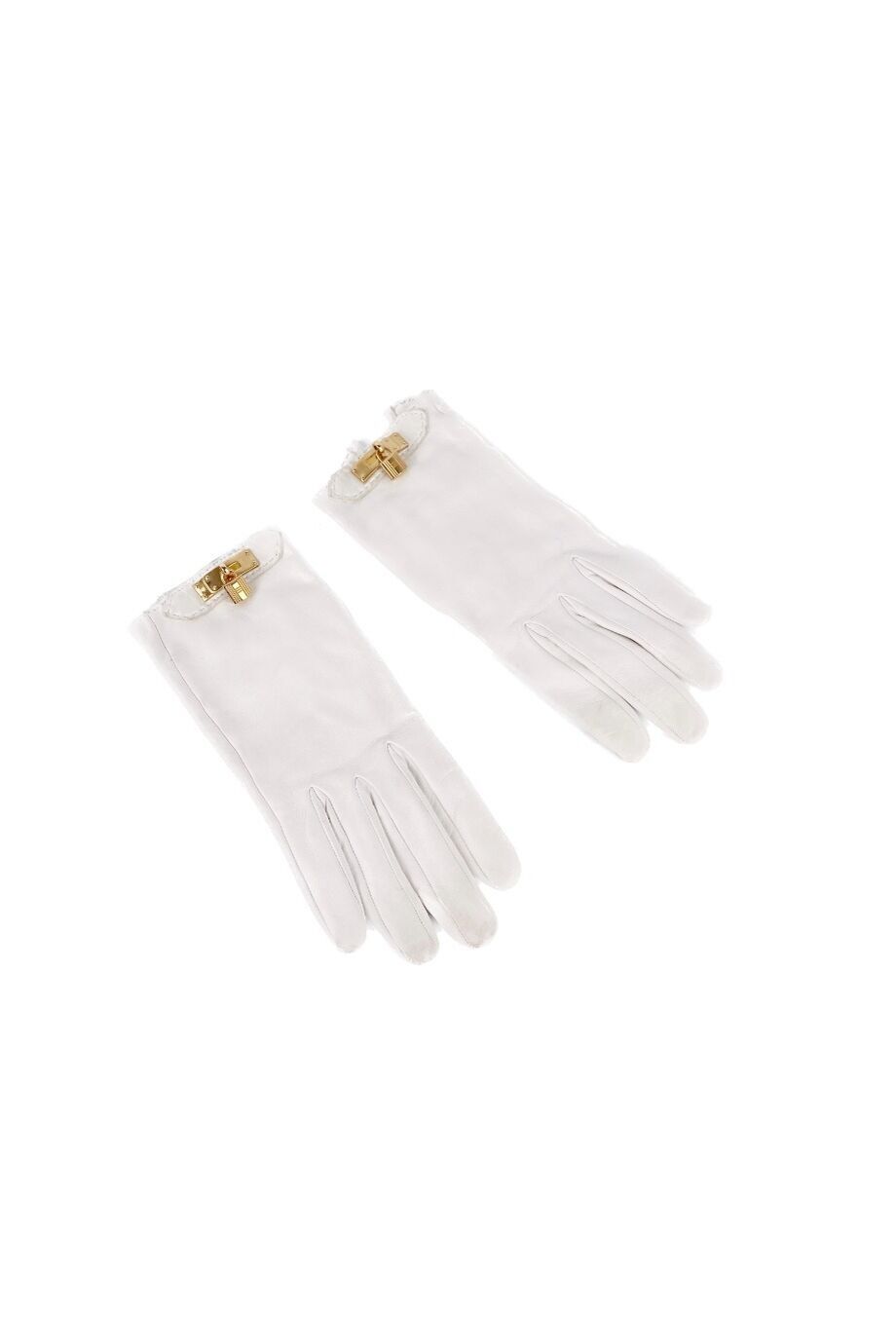 image 3 Перчатки белого цвета с золотым замком