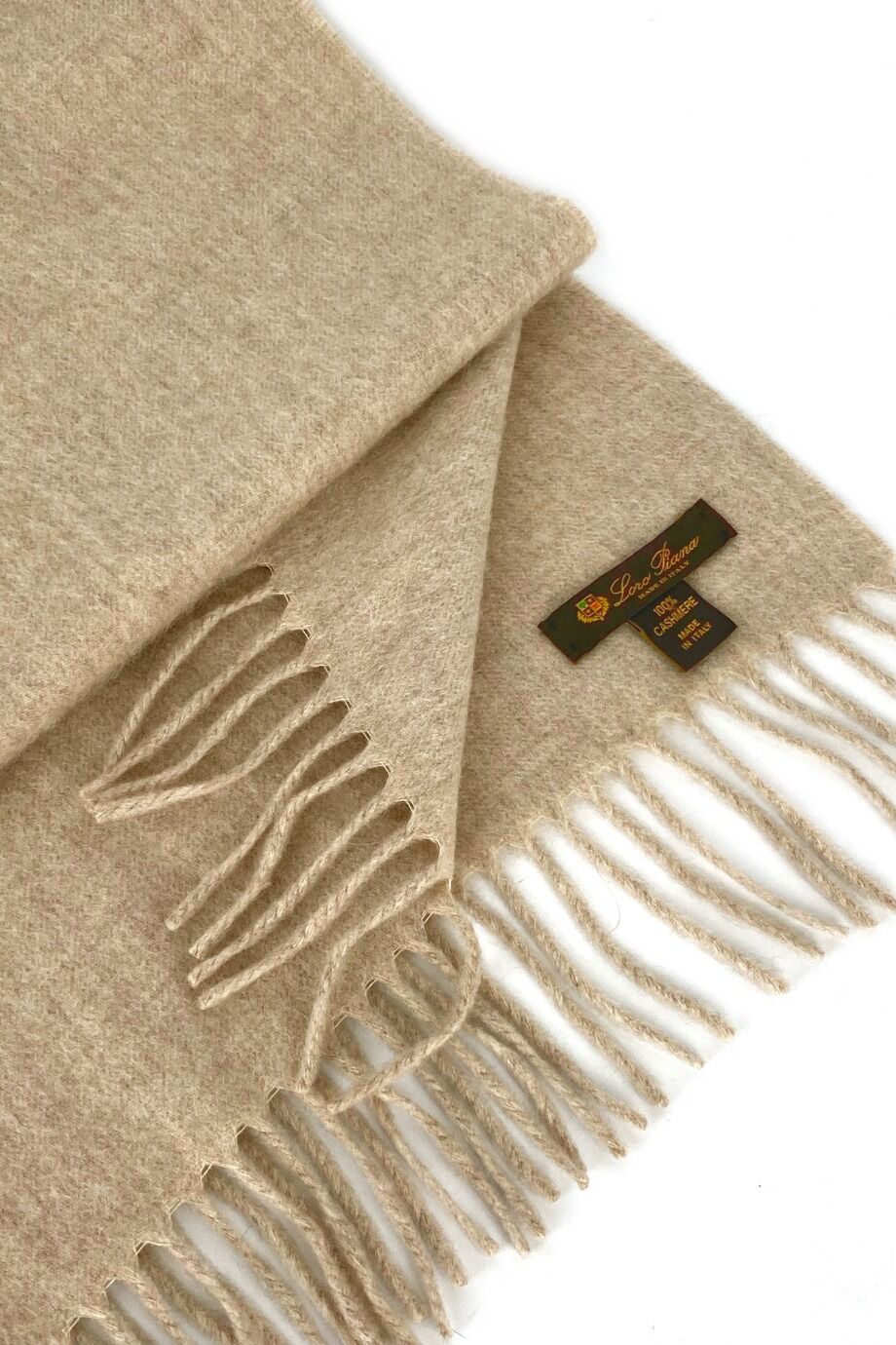 image 2 Кашемировый шарф бежевого цвета