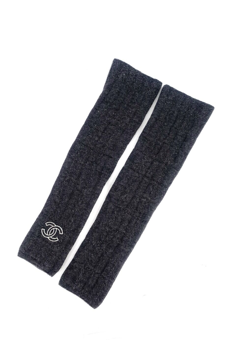 image 3 Шапка с митенками серого цвета