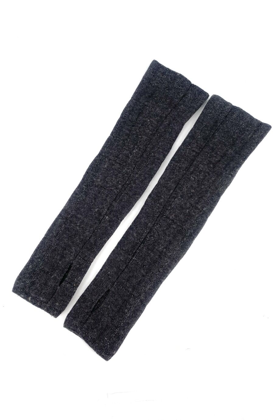 image 4 Шапка с митенками серого цвета