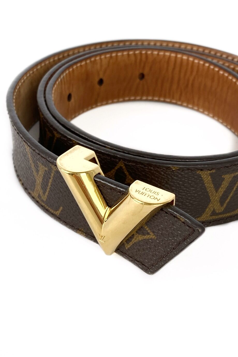 image 2 Ремень коричневого цвета в монограмму