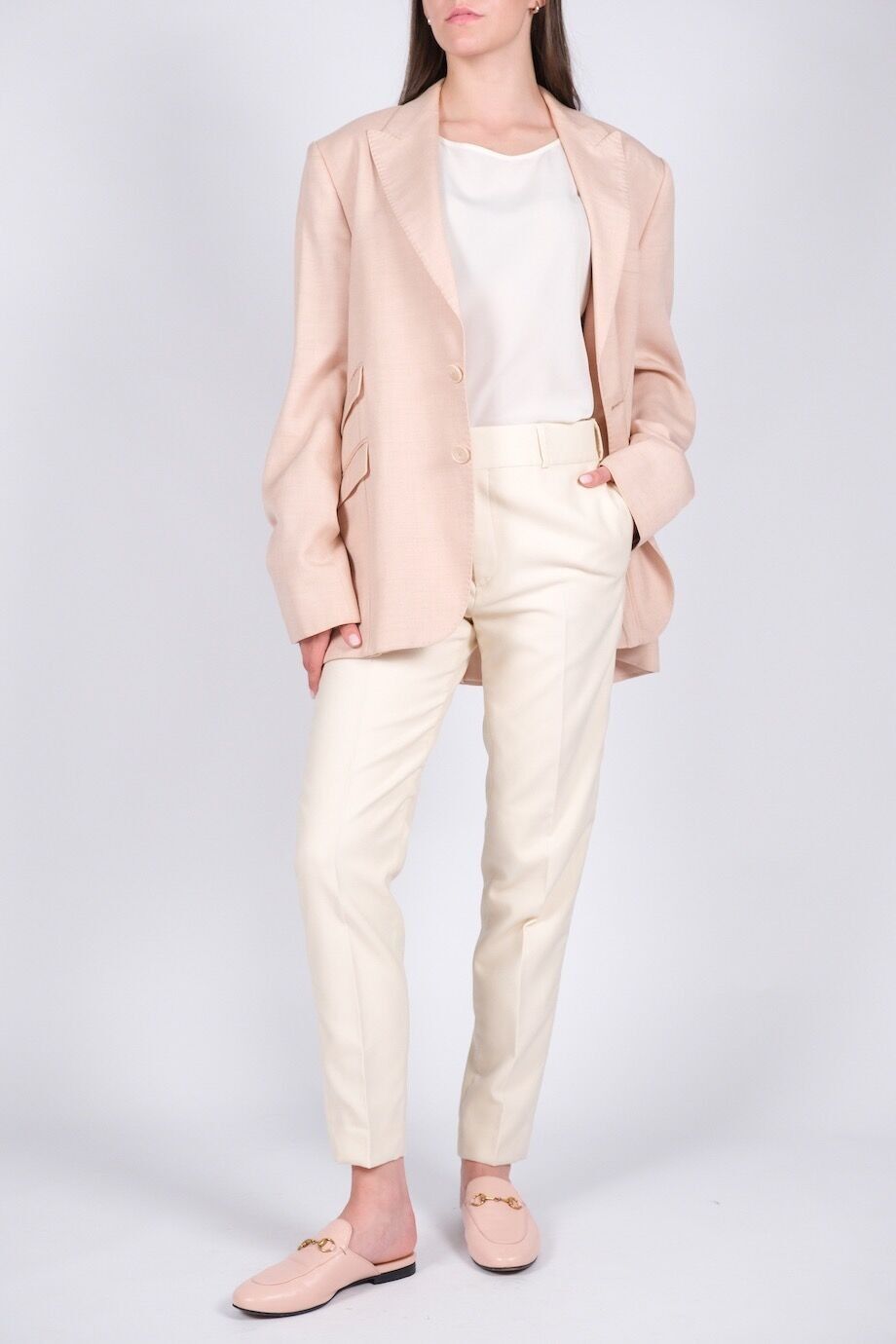 image 1 Брюки молочного цвета